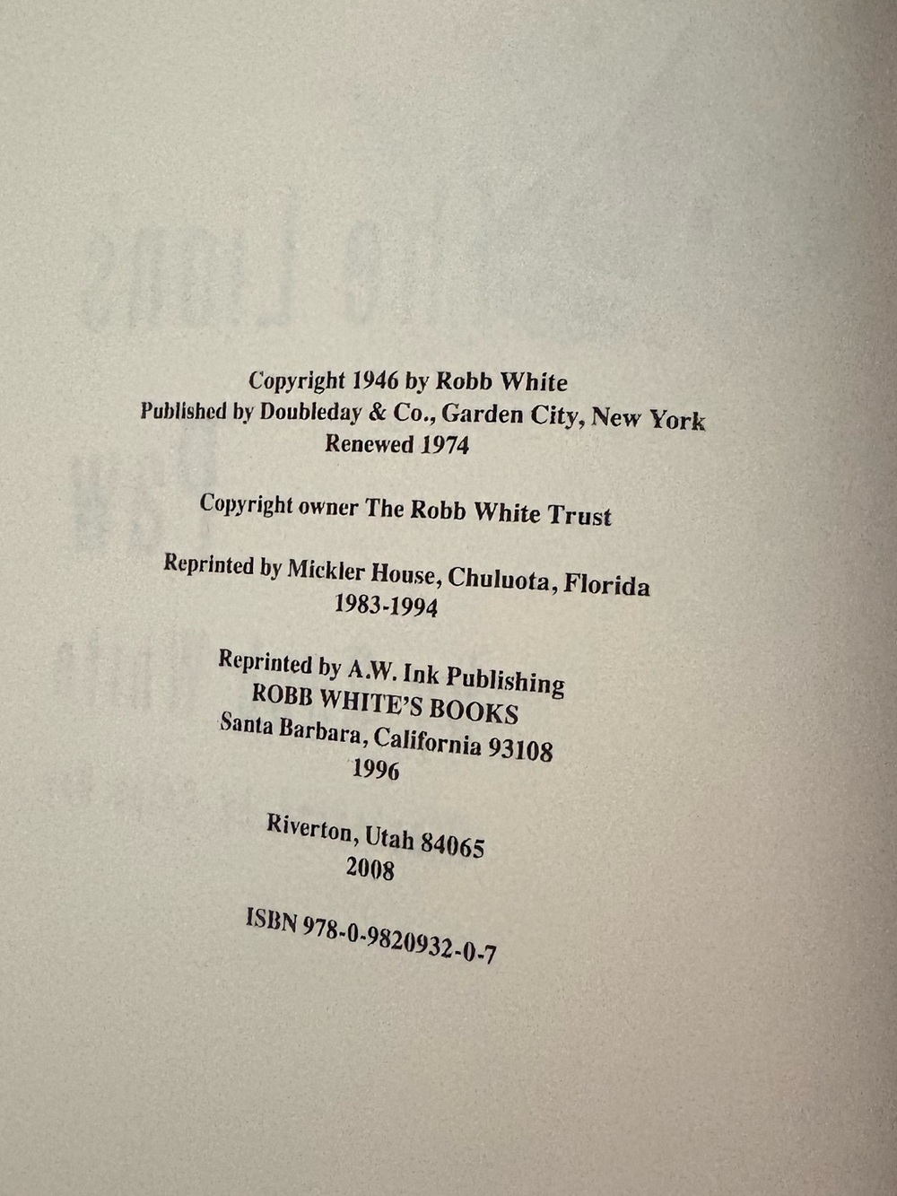 The Lion's Paw by Robb White - Yellow & Black Illustrated Hardcover - Picture 2 of 3